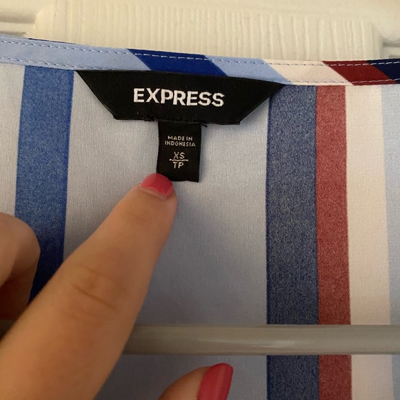 Express red, white, & blue dress shirt - Picture 3 of 3